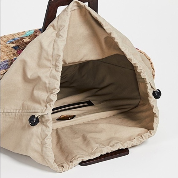 NWOT Anthropologie Aranaz  Louise Straw Tote - Picture 6 of 13
